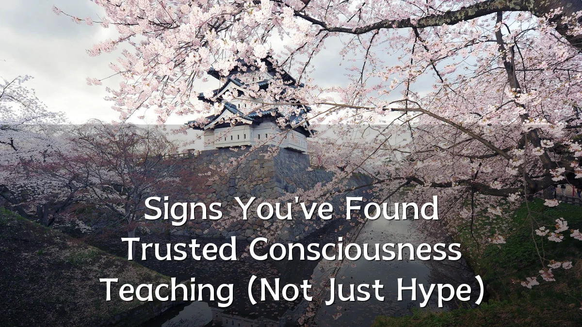 Signs You've Found Trusted Consciousness Teaching (Not Just Hype)
