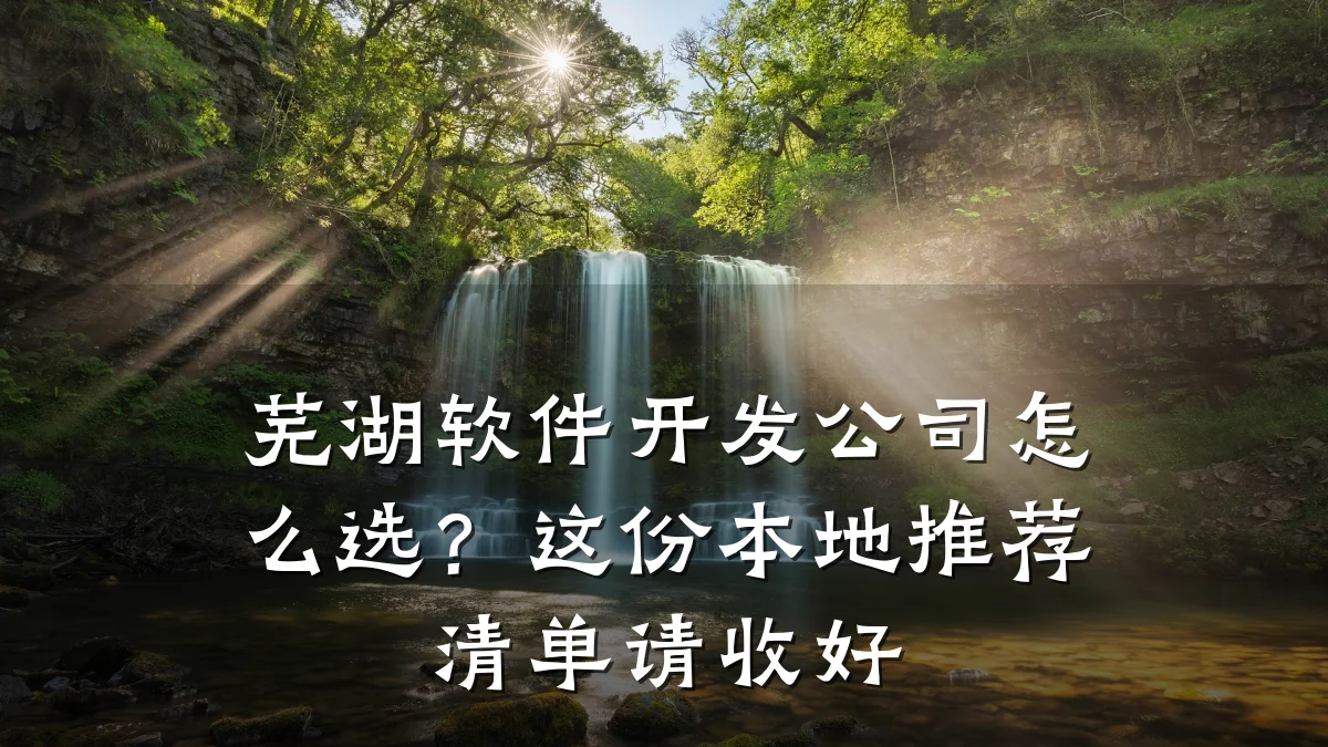 芜湖软件开发公司怎么选？这份本地推荐清单请收好
